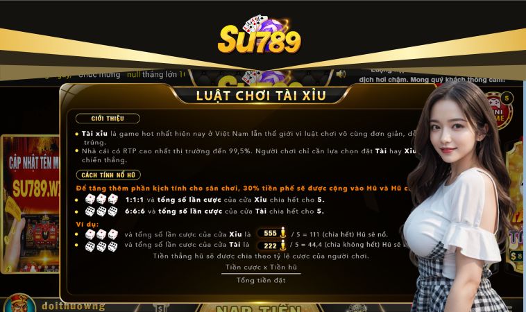 Hướng dẫn chơi Tài Xỉu tại cổng game Su789 đỉnh cao